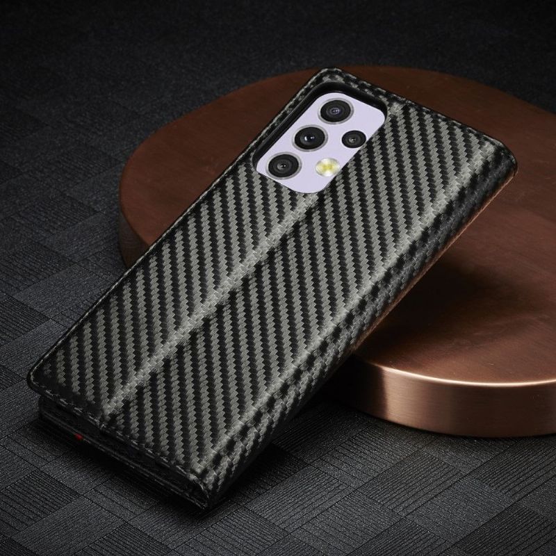Flip Cover Samsung Galaxy A33 5G Carbon Fiber Læder Effekt