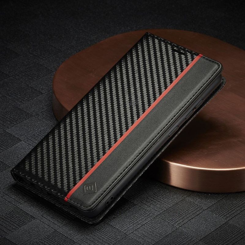 Flip Cover Samsung Galaxy A33 5G Carbon Fiber Læder Effekt