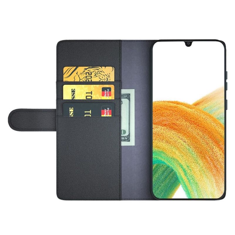 Flip Cover Samsung Galaxy A33 5G Hemming Premium Læder