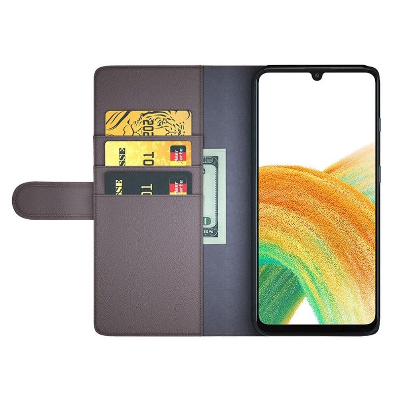 Flip Cover Samsung Galaxy A33 5G Hemming Premium Læder