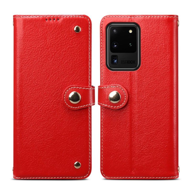 Flip Cover Samsung Galaxy S20 Ultra Premium Lædersøm