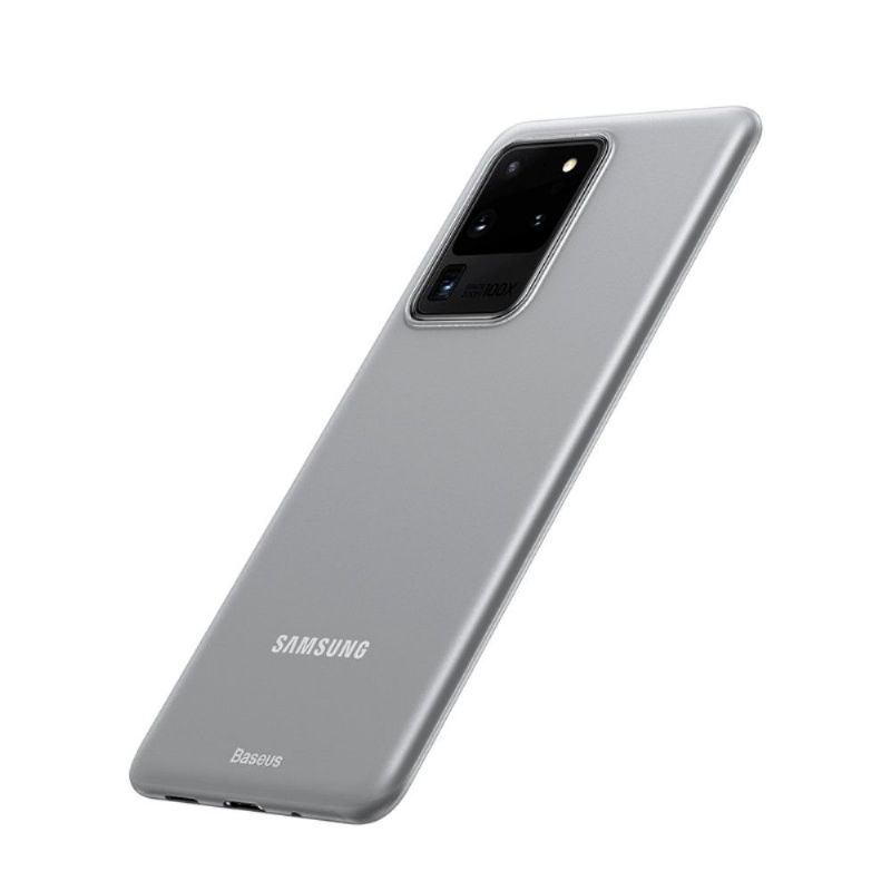 Mobilcover Samsung Galaxy S20 Ultra Original Tynd Pasform - Tynd Halvgennemsigtig Hvid