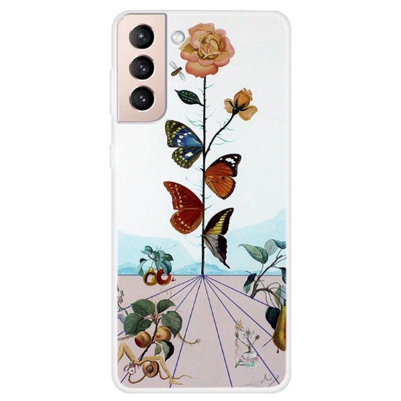 Cover Samsung Galaxy S22 5G Farvede Sommerfugle