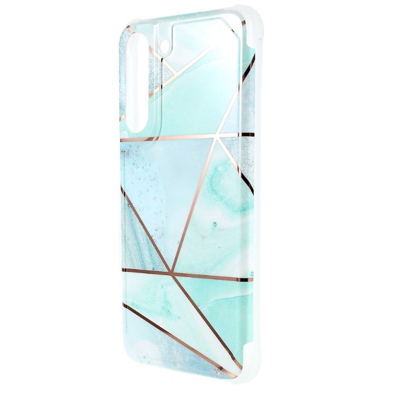 Cover Samsung Galaxy S22 5G Geometrisk Marmor