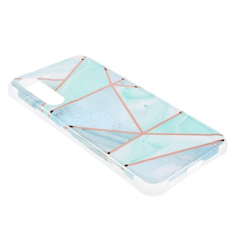 Cover Samsung Galaxy S22 5G Geometrisk Marmor