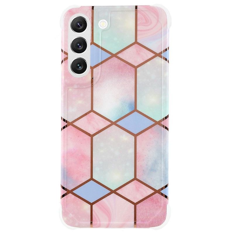 Cover Samsung Galaxy S22 5G Geometrisk Marmor