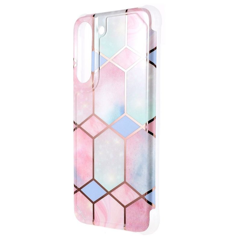 Cover Samsung Galaxy S22 5G Geometrisk Marmor