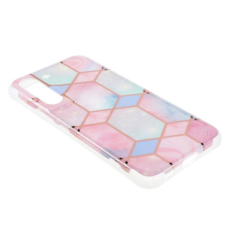 Cover Samsung Galaxy S22 5G Geometrisk Marmor