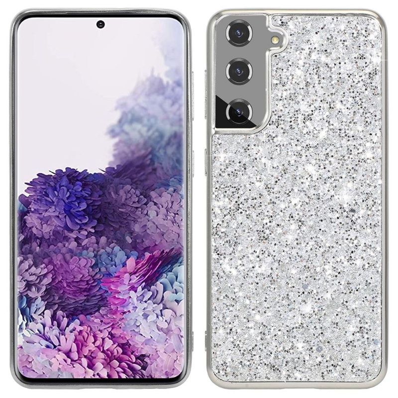 Cover Samsung Galaxy S22 5G Hemming Glamourøse Pailletter