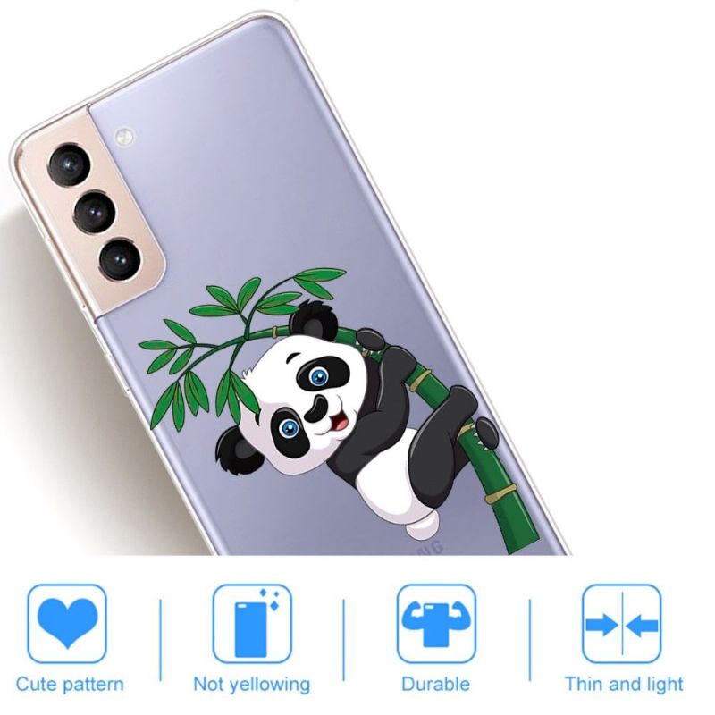 Cover Samsung Galaxy S22 5G Panda På Bambus