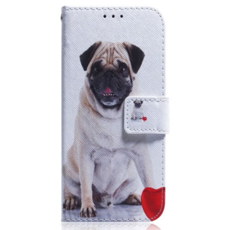 Flip Cover Oppo Reno 8 Lite Mops Hund