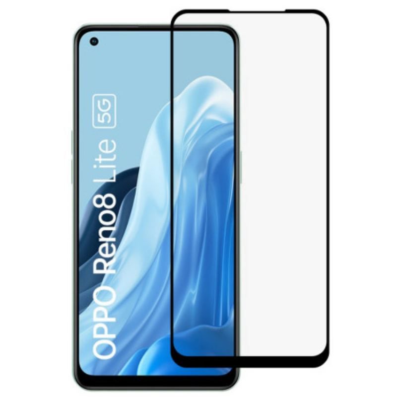 Sort Contour Hærdet Glasbeskyttelse Til Oppo Reno 8 Lite