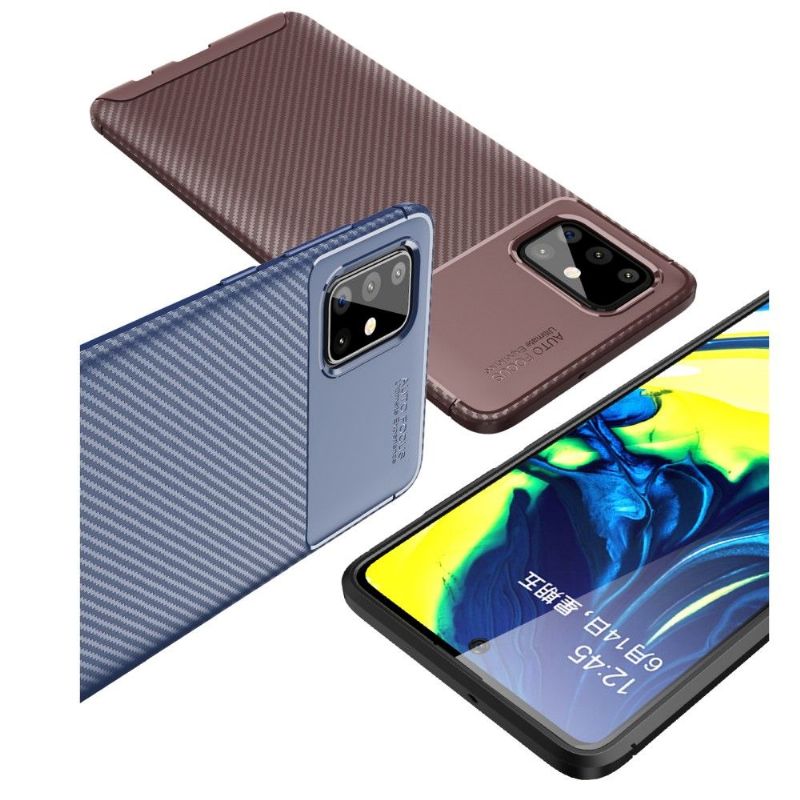 Cover Samsung Galaxy A71 Gel Carbon Fiber Style