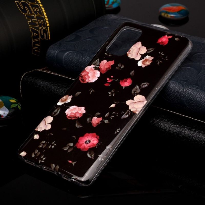 Cover Samsung Galaxy A71 Lysende Blomster