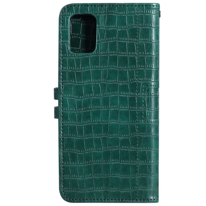 Flip Cover Samsung Galaxy A71 Croc-effekt Læderstil