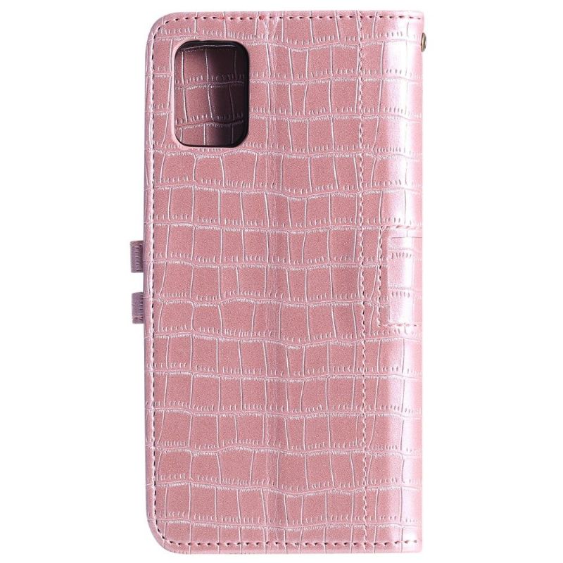 Flip Cover Samsung Galaxy A71 Croc-effekt Læderstil