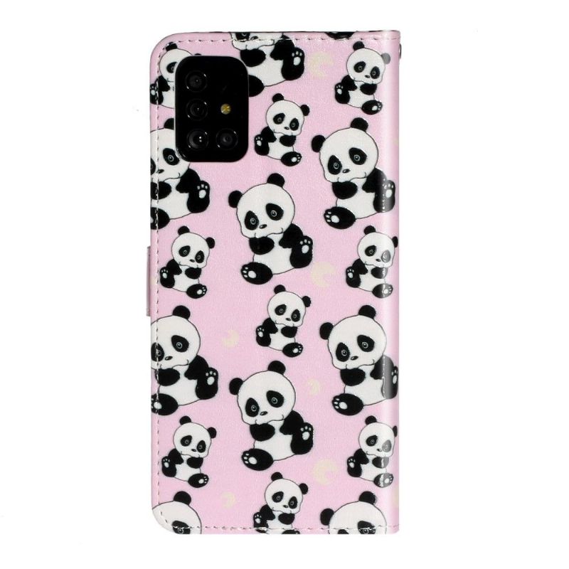 Flip Cover Samsung Galaxy A71 Flere Pandaer