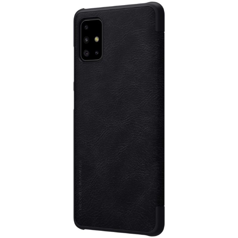 Flip Cover Samsung Galaxy A71 Nillkin Faux Læder Cover - Sort