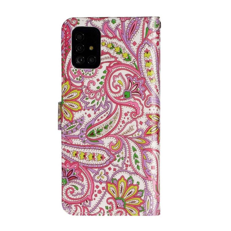 Flip Cover Samsung Galaxy A71 Paisley Blomst