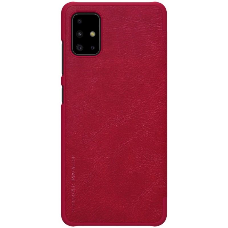 Læder Cover Samsung Galaxy A71 Original Nillkin Faux Læder Cover - Rød