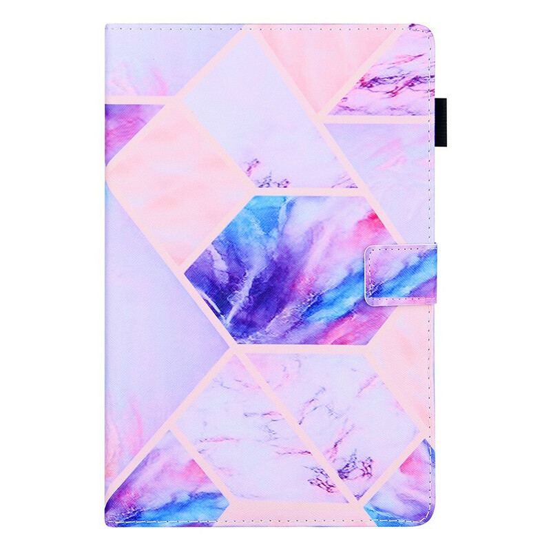 Flip Cover Samsung Galaxy Tab A7 Lite Marmor Geometri Design