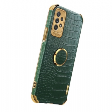 Cover Samsung Galaxy A53 5G Croc Effekt Med Ring