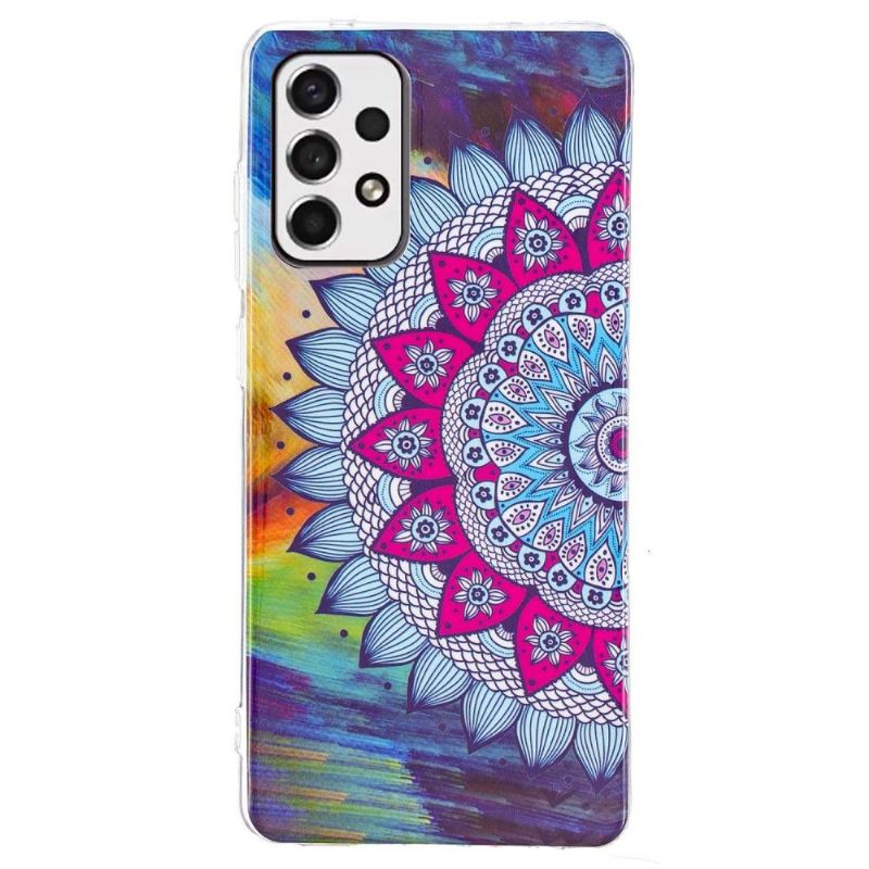 Cover Samsung Galaxy A53 5G Lysende Farverig Mandala