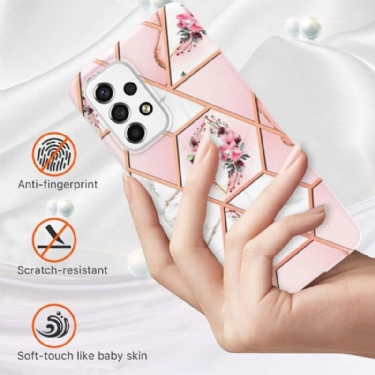 Cover Samsung Galaxy A53 5G Marmor Og Blomsterkrone