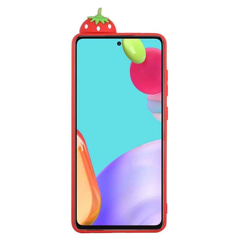 Cover Samsung Galaxy A53 5G Silikone Strawberry 3d