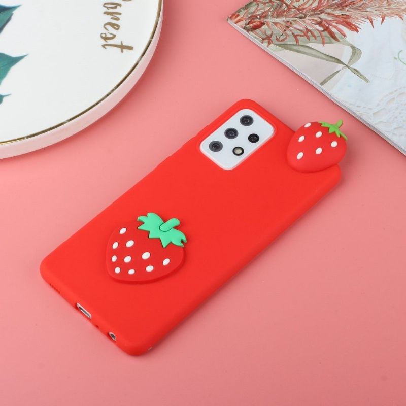 Cover Samsung Galaxy A53 5G Silikone Strawberry 3d