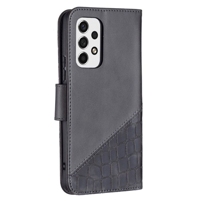 Flip Cover Samsung Galaxy A53 5G Croc Aspect Lædereffekt