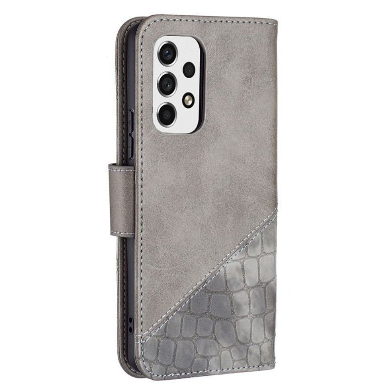 Flip Cover Samsung Galaxy A53 5G Croc Aspect Lædereffekt