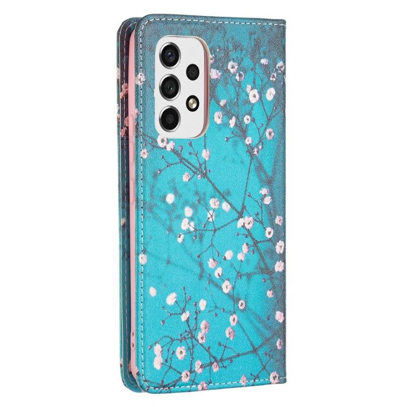 Flip Cover Samsung Galaxy A53 5G Hemming Blomstrende Grene