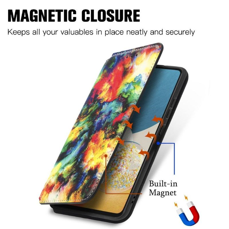 Flip Cover Samsung Galaxy A53 5G Iriserende Sky