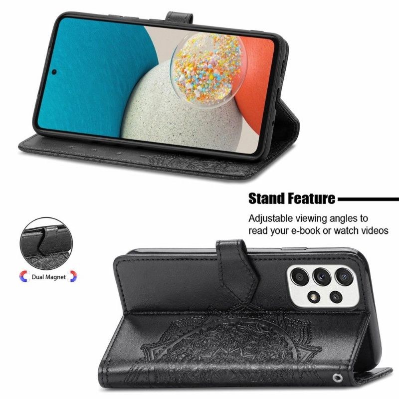 Flip Cover Samsung Galaxy A53 5G Mandala Relief I Kunstlæder