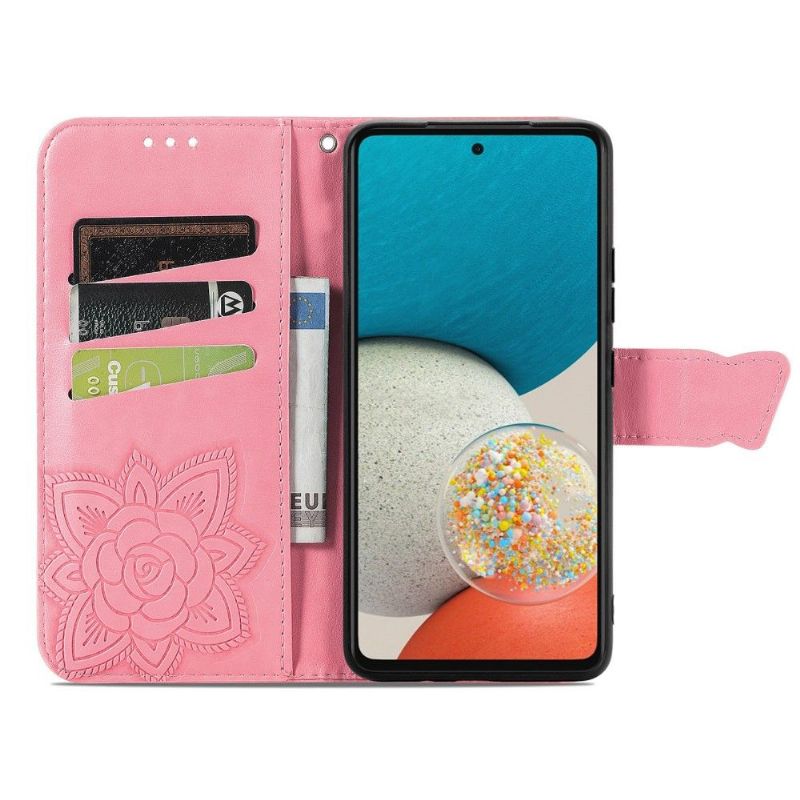 Flip Cover Samsung Galaxy A53 5G Relief Sommerfugl