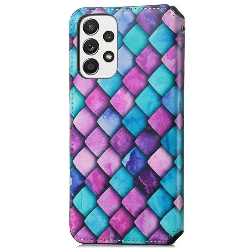 Læder Cover Samsung Galaxy A53 5G Original Farvet Skalastil