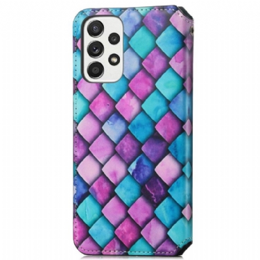 Læder Cover Samsung Galaxy A53 5G Original Farvet Skalastil