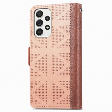 Læder Cover Samsung Galaxy A53 5G Original Kunstlæder Med Huller