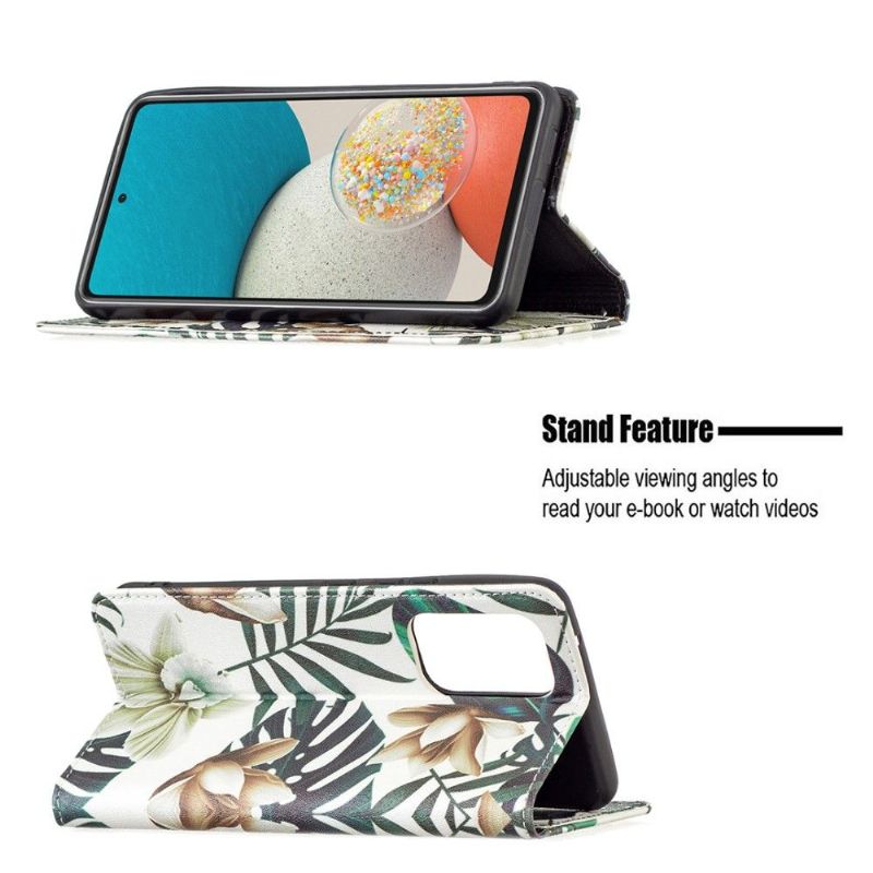 Læder Cover Samsung Galaxy A53 5G Tropisk Mønster