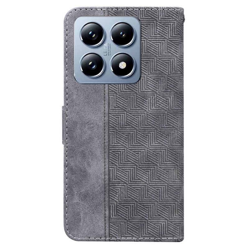 Flip Cover Xiaomi 14t Pro Vævet Mønster