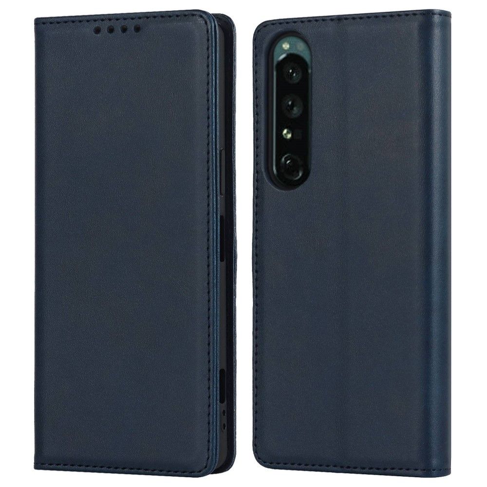 Flip Cover Sony Xperia 1 IV Anti-fald Læder Cover Kortholder I Imiteret Læder