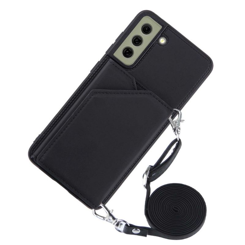 Cover Samsung Galaxy S21 FE Aude Multi-compartment Lanyard
