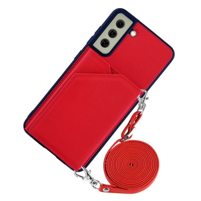 Cover Samsung Galaxy S21 FE Aude Multi-compartment Lanyard