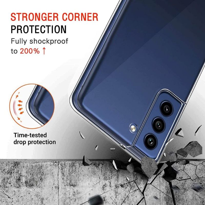 Cover Samsung Galaxy S21 FE Beskyttelsessæt + Skærmbeskytter I Hærdet Glas