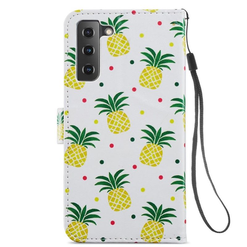 Flip Cover Samsung Galaxy S21 FE Ananas