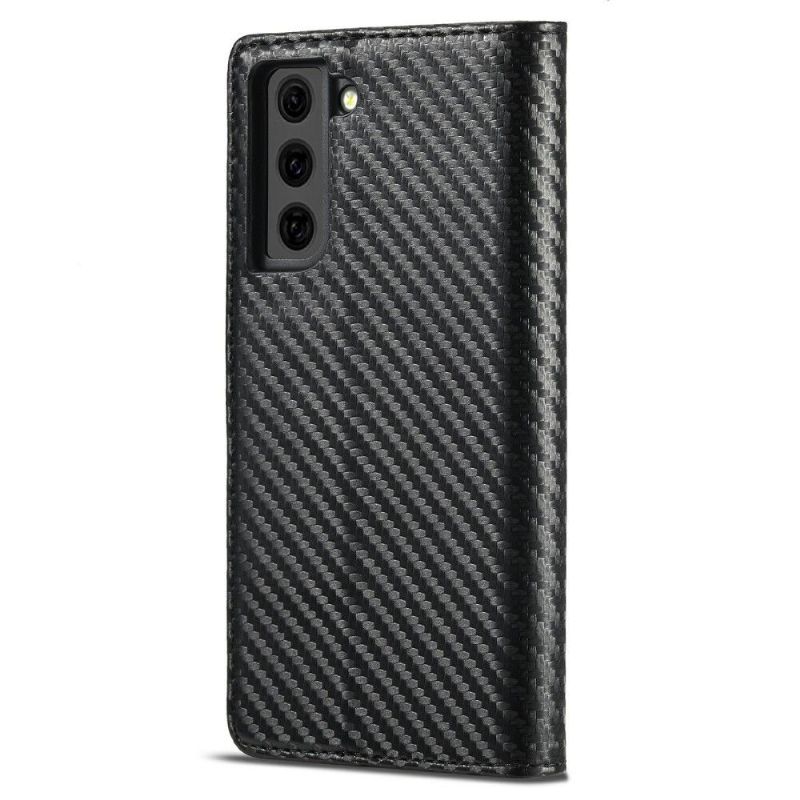 Flip Cover Samsung Galaxy S21 FE Carbon Fiber Læder Effekt