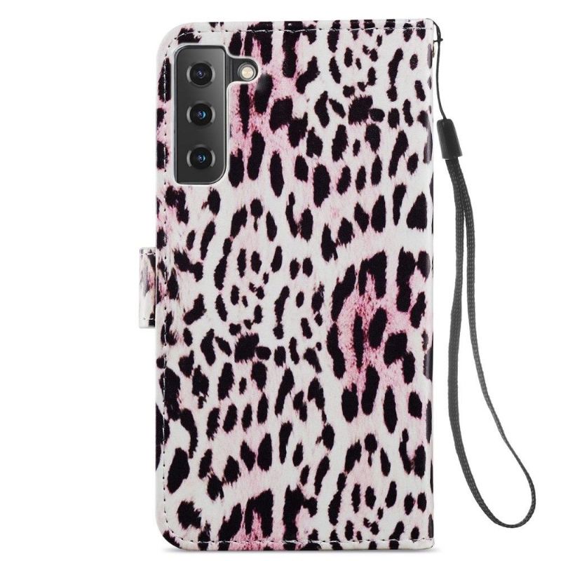 Flip Cover Samsung Galaxy S21 FE Leopardmønster