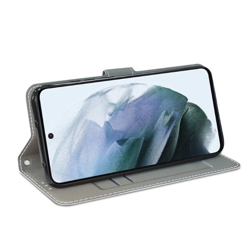 Flip Cover Samsung Galaxy S21 FE Lilla Sommerfugl