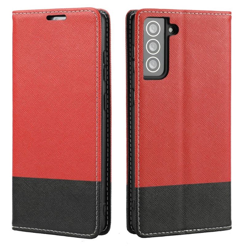 Flip Cover Samsung Galaxy S21 FE Tofarvede Seler